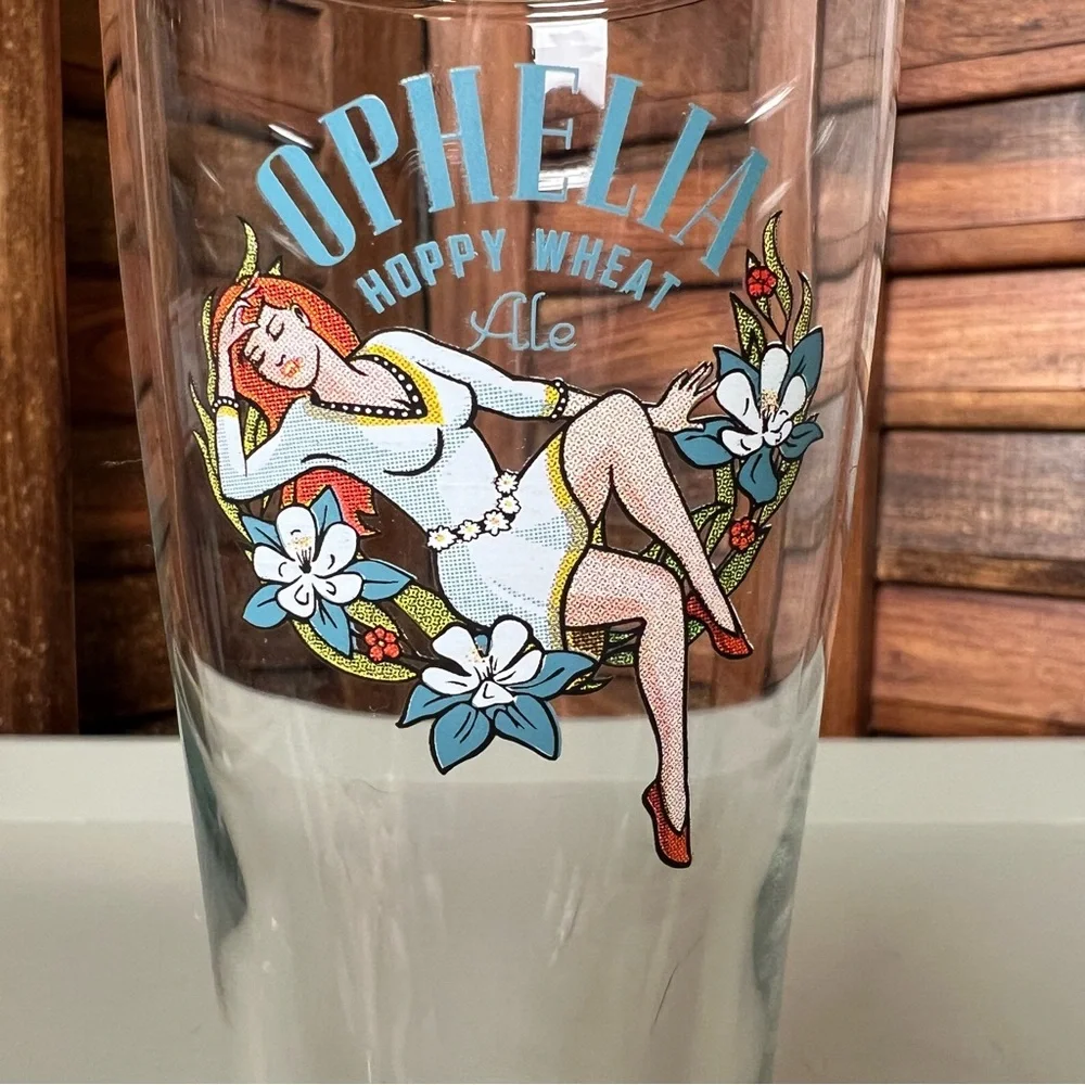 Ophelia Hoppy Wheat Ale Glass - Colorado Breckenridge brewery